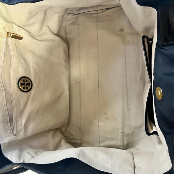 Tory Burch Ella Patent Tote Bag Black - Picture 3 of 5